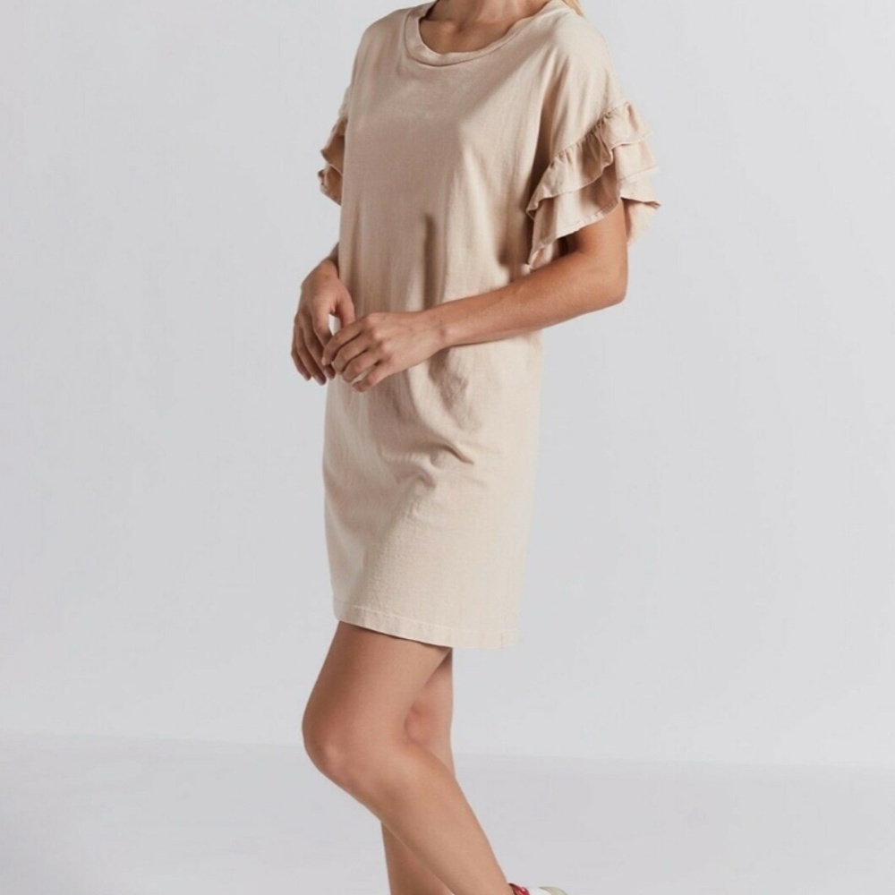 Current Elliott T Shirt Dress with Ruffle Sleeves